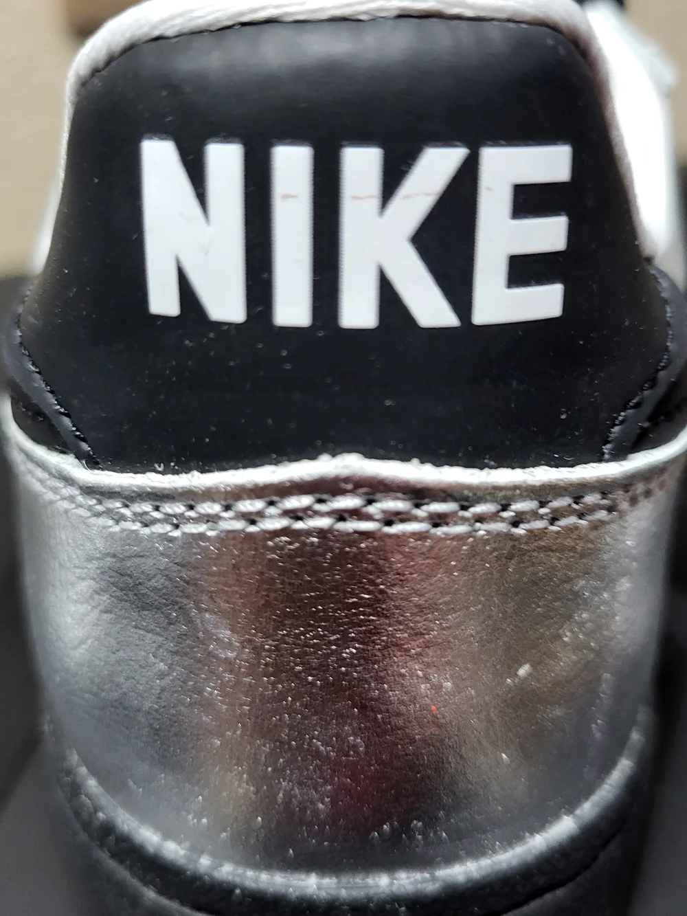 *NEW* Nike Women's Field General Metallic Silver Black Shoes Size 8 Men's 6.5